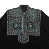 DELFINA WITH SINDHI EMBROIDERY - BLACK BLUE