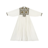 DELFINA WITH SINDHI EMBROIDERY - UNDYED/GOLD AND SILVER