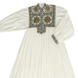 DELFINA WITH SINDHI EMBROIDERY - UNDYED/GOLD AND SILVER