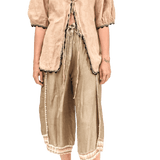 Lenu Trousers / Silk-Creamy Stripes