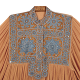 DELFINA WITH SINDHI EMBROIDERY - HONEY BLUE