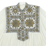 DELFINA WITH SINDHI EMBROIDERY - UNDYED/GOLD AND SILVER