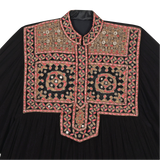 DELFINA WITH SINDHI EMBROIDERY - BLACK COFFEE SHEDRON