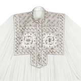 DELFINA WITH SINDHI EMBROIDERY - UNDYED SILVER