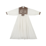 DELFINA WITH SINDHI EMBROIDERY - UNDYED BROWN GREY