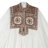 DELFINA WITH SINDHI EMBROIDERY - UNDYED BROWN GREY
