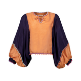 SERAFINA TOP SILK / Indigo Sunset