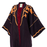 FREYJA LINEN ROBE / PLUM