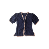 Agata Blouse / Khadi cotton - INDIGO