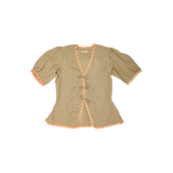 Agata Blouse / Linen-MEZQUITE