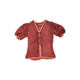 Agata Blouse / Silk- PALO DE BRASIL