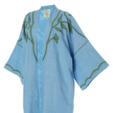 FREYJA LINEN ROBE / BLUE
