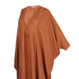 THEA SILK DRESS / Amber cognac