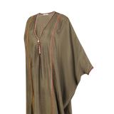 THEA SILK DRESS / Harvest Olive