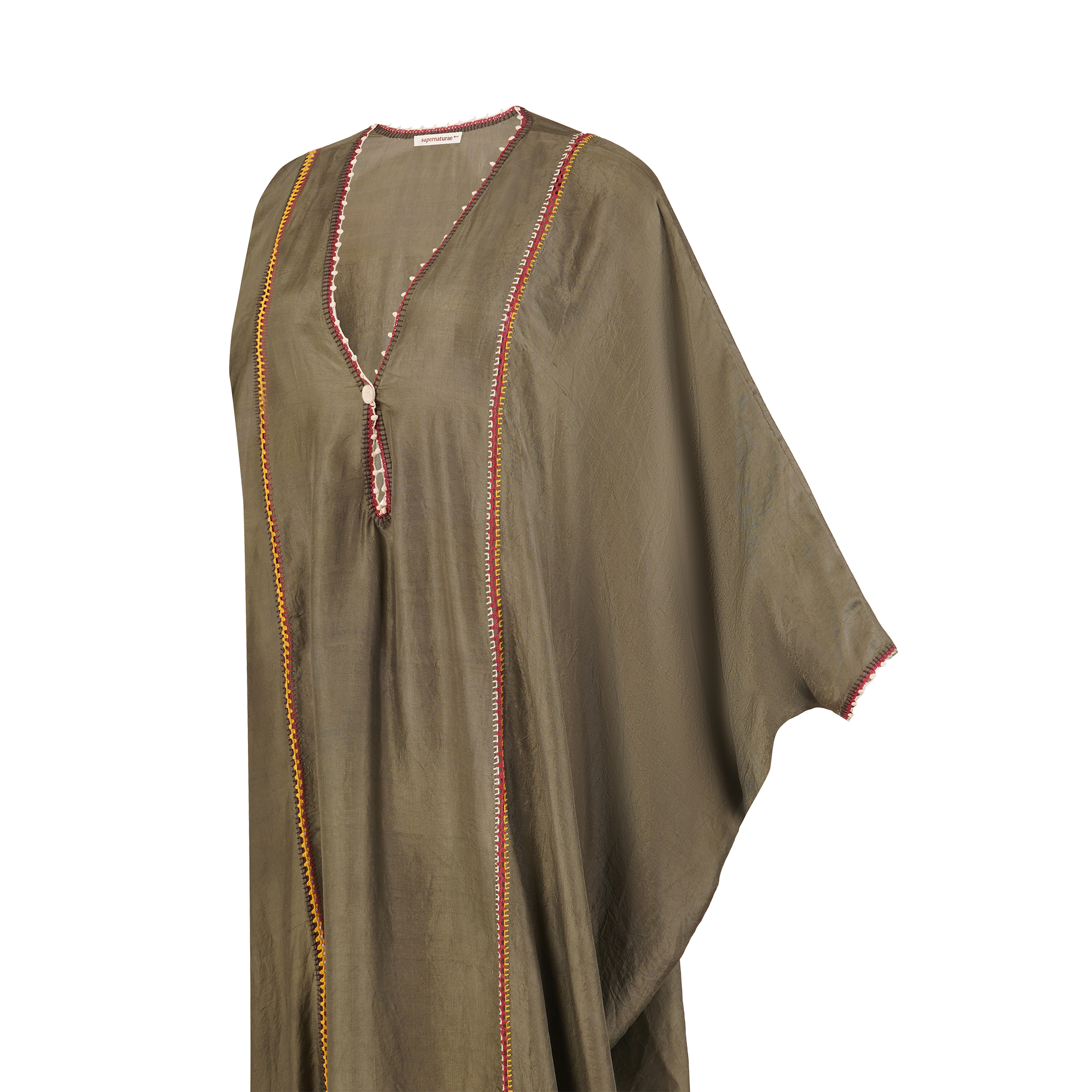 THEA SILK DRESS / Harvest Olive