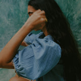 Agata Blouse / Khadi cotton - AZUL CIELO