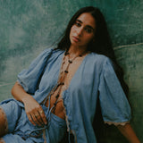 Elsa Shorts / Khadi Cottton - AZUL CIELO