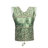 CHOLI-EMERALD/ GOLDEN LEAVES