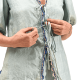 Agata Blouse / Silk-Acqua