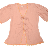 Agata Blouse / Linen - BLUSH